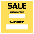 Sale Sticker. Write in Price 4in X 4in Yellow